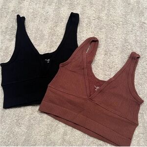 Urban Outfitters Black and Brown Bralette Duo